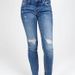 Women's High-Waisted Distressed Stretch Jeans Slimming Cropped Casual Fashion Street Style Cotton Blend Spring/Autumn Wear_ecoleips.com