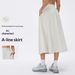 Women's Spring/Summer Elegant Casual Midi Skirt, High Waisted, Versatile, A Line, Yoga/Sports Long Skirt, D26042_ecoleips.com