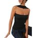 New Cross Border Women's Clothing Ins Fashion Style Tube Top Vest Unique Reverse Halter Slim Fit Suspender Top_ecoleips.com