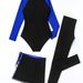 Women's Clothing Swimwear Set Long Sleeve Long Pants Bikini Dress Tie Waist Design Nylon Fabric With Chest Pad No Steel Support_ecoleips.com