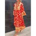 Women's Clothing Spring And Autumn New Women's Dress Printed Swing Temperament Floral Slim Long Skirt_ecoleips.com