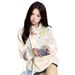 American High Street Retro Letter Floral Embroidered Hooded Sweatshirt For Women, Autumn And Winter, National Trend_ecoleips.com