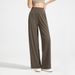 Women's Clothing Double Sided Nude Straight Pants Loose Slim High Waist Sports Running Fitness Yoga Pants_ecoleips.com