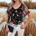 Women's Clothing Summer Lace Round Neck Short-Sleeve T-Shirt – Floral Embroidery Layered Peplum Top, Breathable Polyester Blend, Casual_ecoleips.com
