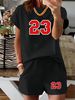 Women’s 2 Piece Outfit Set – Oversized Graphic T-Shirt And Biker Shorts Matching Set, Casual Summer Lounge Tracksuit For Daily Wear-317_ecoleips.com