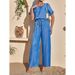 Women's Clothing Women's Fashion Casual Sweetheart Neck Suit Style Turn Up Sleeve Short Sided For Formal & Casual For Women_ecoleips.com