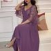 Women's Clothing Embroidered Shawl A Swing V-Neck_ecoleips.com