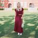 's Best-selling Women's Clothing: Vacation-style Two-piece Set With A Cropped Top And Pleated Long Skirt, Slimming_ecoleips.com