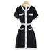 Women's Clothing Summer Dress Waist Slimming Temperament Goddess Style Fashion Button Slim Short Sleeve Knitted Dress_ecoleips.com
