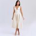 2025 Summer New Slim-Fit Strap European And American Style Fashionable Solid Color V-Neck Elegant Dress_ecoleips.com