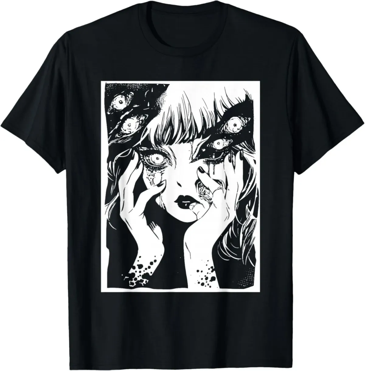 Women's T-Shirts Edgy Creepy Horror Anime Manga Weird Japan Japanese Harajuku T-Shirt_ecoleips.com