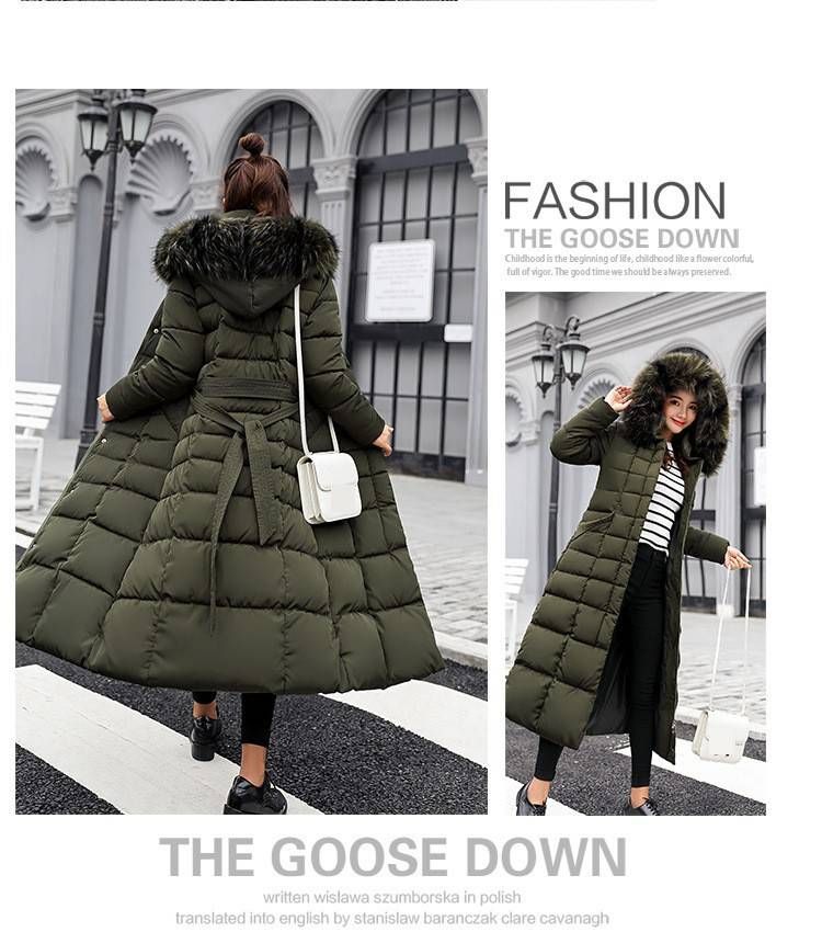 Women's Clothing Long Padded Coat With Faux Fur Hood, Warm Winter Jacket, Slim Fit Overcoat, Polyester Shell, Available In Multiple Colors_ecoleips.com