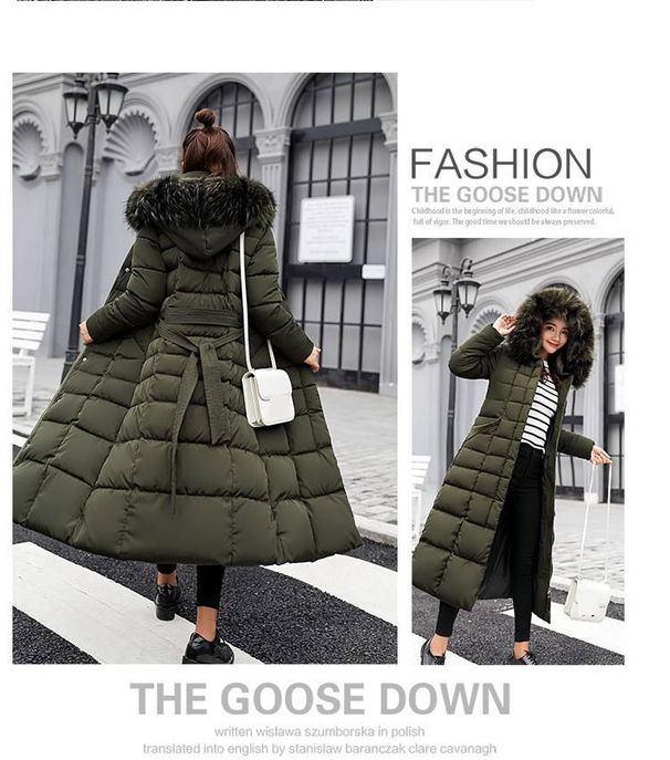 Women's Clothing Long Padded Coat With Faux Fur Hood, Warm Winter Jacket, Slim Fit Overcoat, Polyester Shell, Available In Multiple Colors_ecoleips.com
