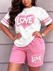 Women's Spring/Summer Short-Sleeved Two Piece Set Fashion Trendy Casual Spot Goods_ecoleips.com