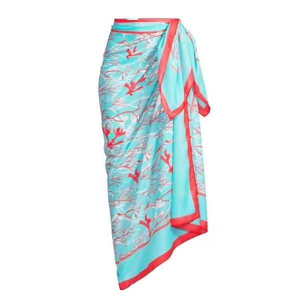 Women's Halter Neck Bikini Set With Printed Tulle Skirt Sexy Two Piece Swimsuit For Spring/Autumn Summer Winter_ecoleips.com
