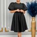 C8631 European And American Women's Clothing 2025 Summer Short-sleeved Elegant Round-neck High-waisted Large-hem Banquet_ecoleips.com
