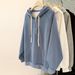 European American Style Autumn And Winter New Raglan Sleeve Sweatshirt For Women, Loose Fit, Korean Version, Thin,_ecoleips.com