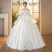 Off The Shoulder Satin Wedding Dress French Heavy Duty Court Style Covers Arms Plus Size_ecoleips.com