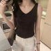 2025 Student Women's Clothing: Ice Silk Rhinestone-Embellished Camisole, Loose-Fit Short Sleeveless V-Neck T-Shirt For_ecoleips.com