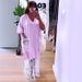 Women's plus Size V-Neck Striped Dress Long Sleeve Lace Trim Maxi Elegant Spring Fashion Essential 2026_ecoleips.com