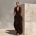 Women's Slimming Vest And Pants Set Solid Color V Neck Sleeveless Casual Outfit For Summer_ecoleips.com