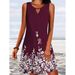 2024 Spring/Summer European And American New Loose-Fit Printed Long-Sleeve Floral Sleeveless Dress For Women_ecoleips.com