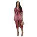 Women's Clothing Women's Denim Print Long Sleeved Chiffon Shirt Skirt Suit New_ecoleips.com