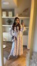 European And American 2025 Spring Elegant Floral Slim-Fit Long-Sleeve Tie-Waist Long Dress For Women_ecoleips.com