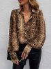 Women's Clothing New Fashion Elegant Leopard Print Long Sleeved Cardigan Shirt Tops_ecoleips.com