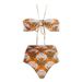 Women's Clothing 3-Piece Bikini Swimsuit Set With Chiffon Long Skirt Retro Strappy Design Sexy Vacation Wear_ecoleips.com