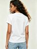 Black And White Color Cotton T-Shirt, Ladies Crewneck Casual Top For 2026 Summer_ecoleips.com