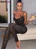 Weird Puss Leopard Print Sexy Skinny Women Jumpsuit Sleeveless Backless Fit Workout Activewear Party Nightclub Stretch Outfits_ecoleips.com