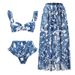 Women's Clothing Spot New Style Gathered Three Piece Bikini Sexy High Waist Bikini Split Swimsuit Women's Suit Mesh Long Skirt_ecoleips.com