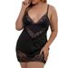 Aria Basics Aria Basics Plus-size Lace Waist-cinching Low-cut Sexy Nightdress For Women, Plus-size Camisole Loungewear Wholesale, European And_ecoleips.com