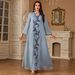 Women's Long Robe Fashionable Elegant Embroidery Patchwork Cross Border Muslim Fashion Dress_ecoleips.com
