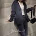 High-End Classic Striped Knitted Shirt For Women, Commuting Versatile Round Neck Wool Base Shirt, Korean Style Sweater_ecoleips.com