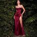 Elegant High-Waist Slit Evening Dress For Women - Sexy Satin Halter Gown For Christmas Party, Holiday Formal Events (9 Colors, S-XL)_ecoleips.com