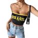 Spring/Summer Women's Spicy Style Short Bandeau Top American Print Casual Sleeveless Graphic Tee in Solid Color_ecoleips.com