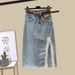Women's Clothing Suit For Women New French Sweet Chiffon Shirt Denim Skirt Two Piece Suit_ecoleips.com