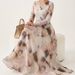 Elegant Floral Print Flared Sleeve Maxi Dress For Women, A-Line Boho Chic Long Dress With Soft Fabric_ecoleips.com