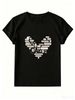 Black White Slim Short Sleeve T Shirt, Women 100% Cotton Fitted Top, Minimalist Casual Daily Wear Basic Tee_ecoleips.com