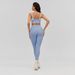 Color Block Thin Strap Padded Crop Top & Stretch Bootcut Workout Pants_ecoleips.com
