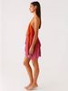 Mozision Gradient Halter Backless Sexy Mini Dress Women Gown Elegant Mesh Zipper Off-shoulder Sleeveless Club Party Dresses_ecoleips.com