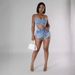 Women's Clothing Ins Pearl Diamond Chain Denim Suspender Vest Shorts Suit Sexy Hot Girl Two Piece Suit Female_ecoleips.com