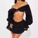 Sexy Slim Fit Cropped Top And Pleated Skirt Set Long Sleeved European And American Style Cross Border Wholesale Women's Clothing_ecoleips.com