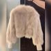 Furry Short Lapel Fur Thickened Fur Integrated Imitation Fox Hair Short Coat_ecoleips.com