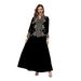 Verve Muslim Women's Long Dubai Clothing Abaya Embroidered Large Robe Evening Dress Gown_ecoleips.com