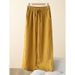 Suitable For All Seasons Natural Authentic Breathable Linen Artistic Solid Color Elastic Waist Straight Pants For Women_ecoleips.com