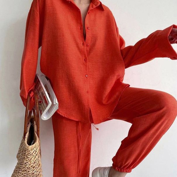 Women's Clothing Temperament Commuting Wrinkled Loose Shirt Fashion Casual Suit_ecoleips.com