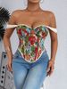 Aria Basics Aria Basics Best-selling In Europe And America, New Retro French Jacquard Oil Painting Style Court-style Corset Top With Fishbone_ecoleips.com